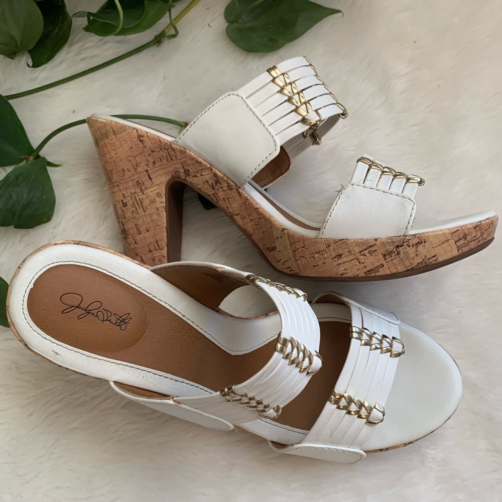Jaclyn Smith White Tana Dress Sandal SZ 9 - Picture 5 of 5